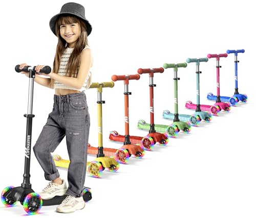 Lifemaster Adjustable 3 Wheel Kids Scooter with Lights