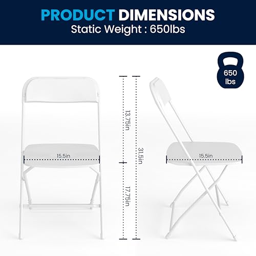4 Pack Flash Furniture Folding Chairs - 650LB Capacity