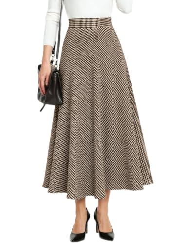 Wool High Waist Midi Skirt