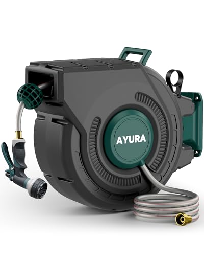 100 ft Retractable Garden Hose Reel 1/2 Inch