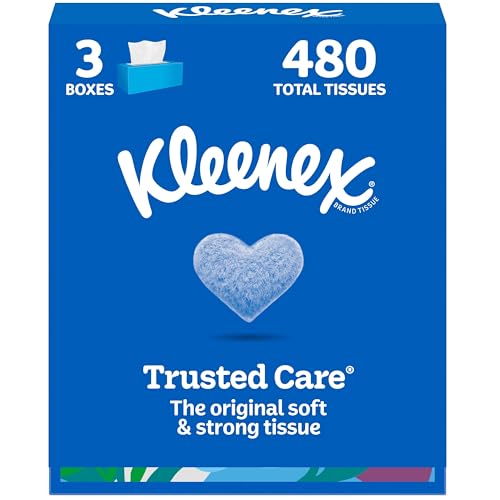 3 Pack Kleenex 2-Ply Facial Tissue Boxes