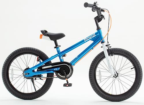 RoyalBaby Freestyle 7 Kids Bike 18 Inch Blue