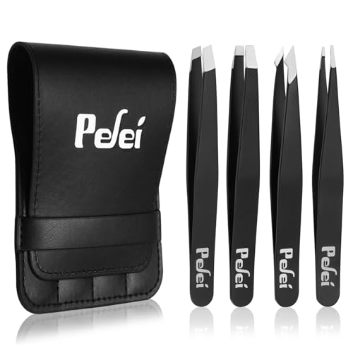 Precision Stainless Steel Eyebrow Tweezers Set
