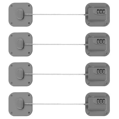4 Pack Refrigerator Combination Lock Heavy Duty Safety