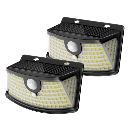 2 Pack Solar Motion Sensor Outdoor Security Lights