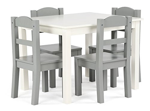 Humble Crew Kids Wooden Table and 4 Chairs Set