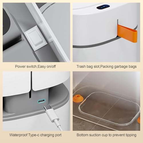 Motion Sensor Trash Can 3.5 Gallon by MOPALL