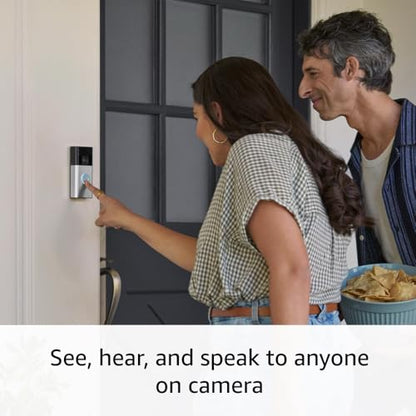 All-new Ring Battery Doorbell — Now with 66% more coverage, Head-to-Toe Video, Live View with Two-Way Talk, and Motion Detection & Alerts (2024 release), | 2-pack | Satin Nickel