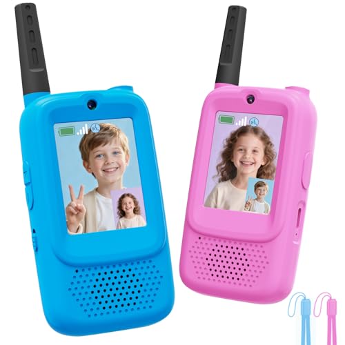 2 Pack Rechargeable Kids Video Walkie Talkies