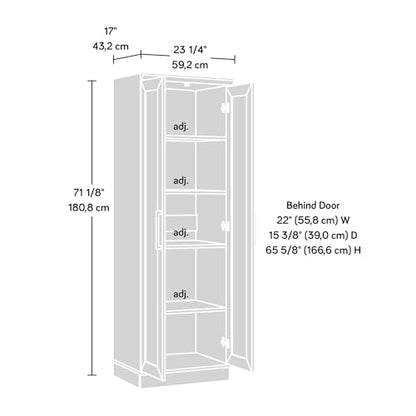 Sauder Kitchen Pantry Storage Cabinet with Shelves