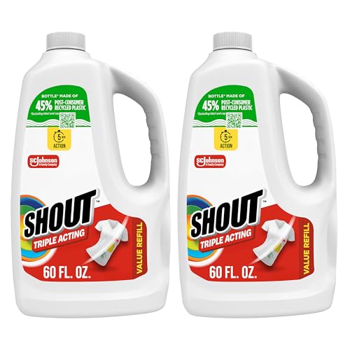 2 Pack Shout Enzyme Laundry Stain Remover Refill Spray