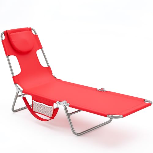 DUMOS Outdoor Lounge Tanning Chair with Face Hole