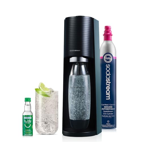 SodaStream Terra Sparkling Water Maker (Black) with CO2, DWS Bottle and Bubly Drop