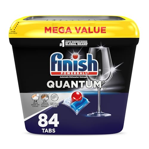 84 Count Finish Quantum Dishwasher Pods Detergent Tablets