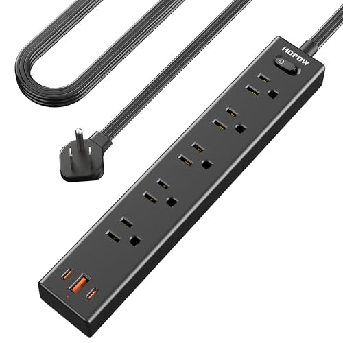 5Ft Surge Protector Power Strip with USB C