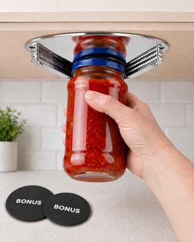 Under Cabinet Jar Opener for Weak or Arthritic Hands