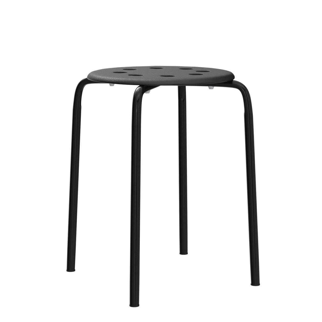 Yaheetech 5-Pack Black Round Plastic Stools