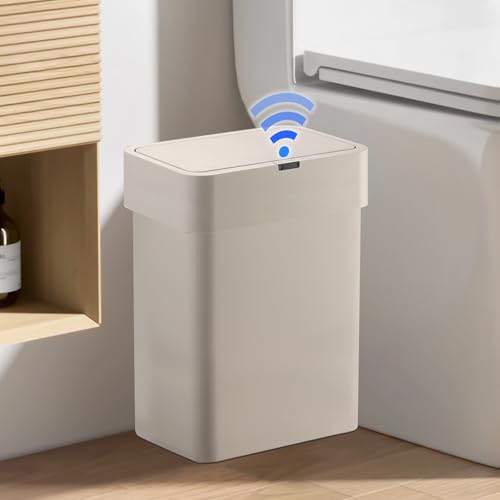 2.5 Gallon Slim Motion Sensor Bathroom Trash Can