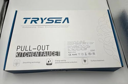 Trysea Pull Down Kitchen Faucet, Brushed Black