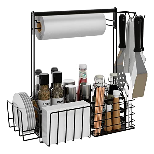 BBQ Grill Caddy with Paper Towel Holder