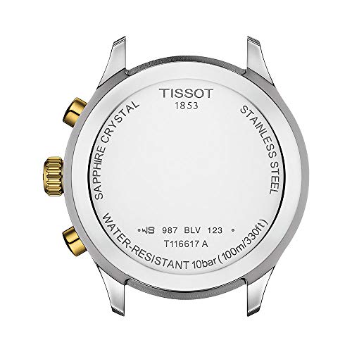 Tissot mens Tissot Chrono XL Stainless Steel Casual Watch Grey, Gold T1166172202100