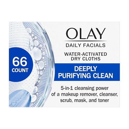 66 Count Olay Daily Facial Cleansing Wipes Fragrance-Free