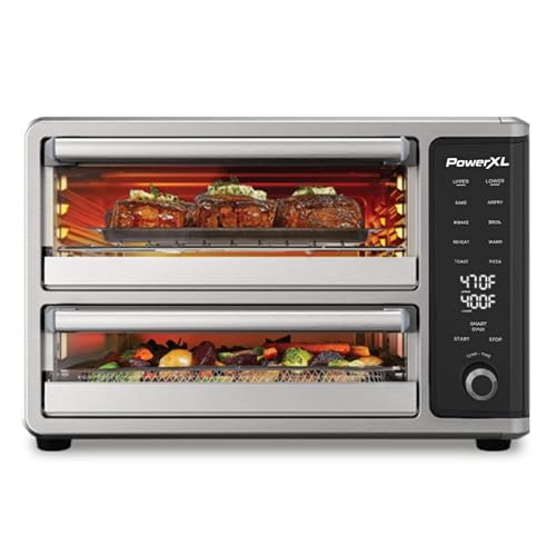 PowerXL Dual Door Air Fryer Oven, 8 Presets