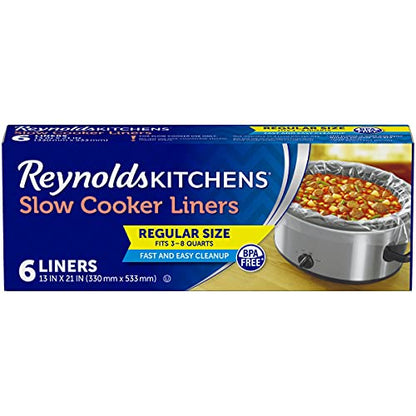 Reynolds Kitchens Premium Slow Cooker Liners - 13 x 21 Inch, 6 Count