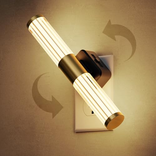 Rotating Dimmable Plug-In LED Night Light 1 Pack