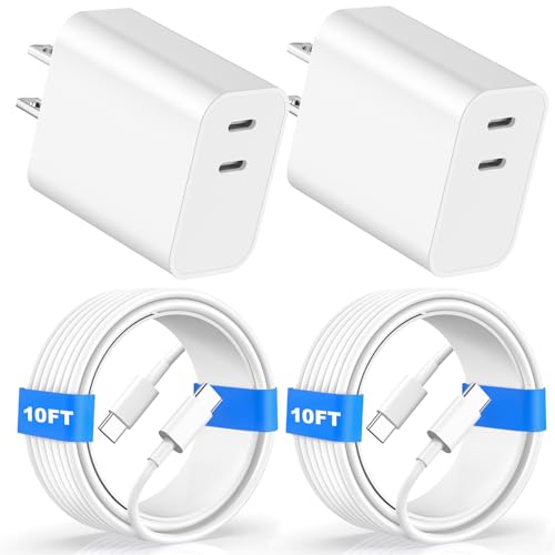 2 Pack 20W Dual USB C Charger Block Set