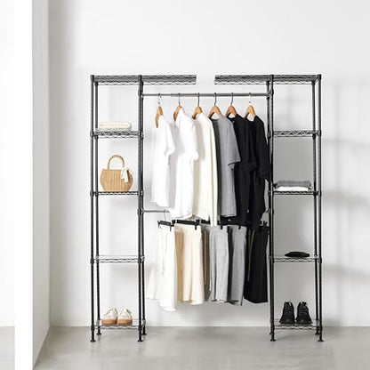 Adjustable Metal Closet Organizer Rack by Amazon Basics