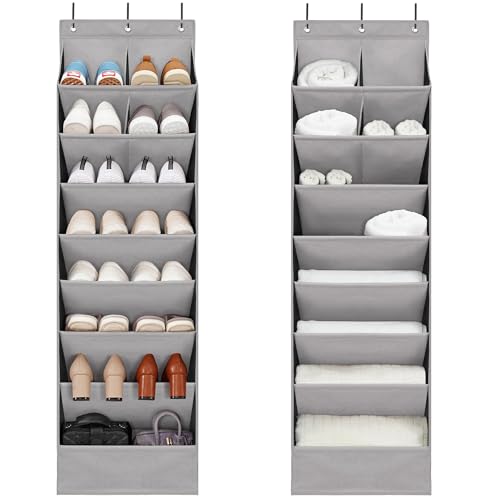 2 Pack Over the Door Shoe Organizer Rack