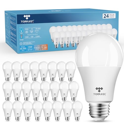 24 Pack LED Light Bulbs 13W 1500LM E26