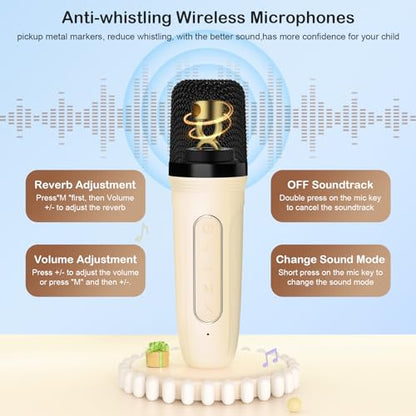 Karaoke Machine with 2 Microphones for Kids