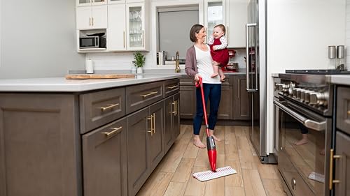 O-Cedar ProMist MAX Spray Mop, PMM with 3 Extra Refills, Red