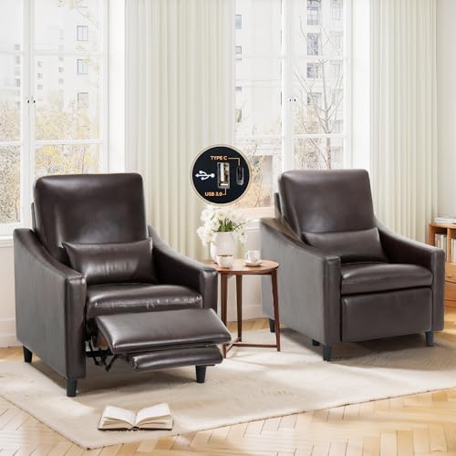 2 Pack Electric Recliner Chairs with Lumbar Pillow