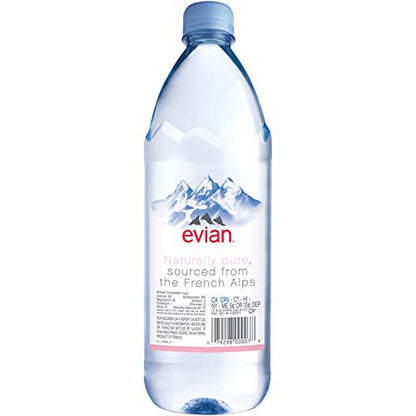 Evian Spring Water 1L Bottle, 12 Pack