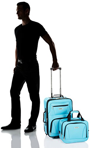 Rockland 2-Piece Expandable Luggage Set, Turquoise