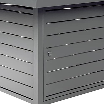 Oakland Living Rectangular 48 in. x 36 in. Aluminum Propane Fire Pit Table, Glass Beads, Two Covers, Lid, 57,000 BTUs in Grey Finish