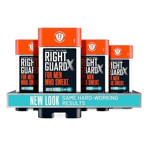 4 Pack Right Guard Xtreme Defense Antiperspirant Gel