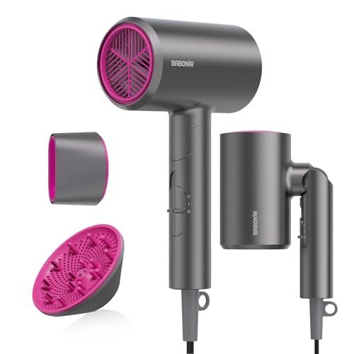 Ionic 1875W Foldable Hair Dryer with Diffuser