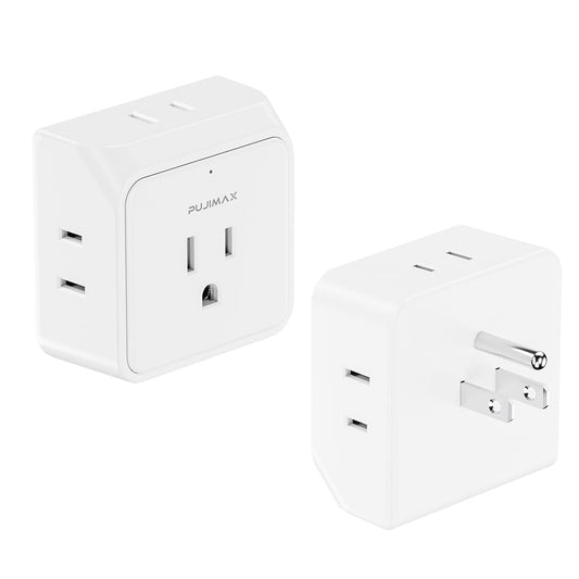 Multi Plug Outlet Extender,Portable Travel Adapter with 5 Outlet Splitter Wall Outlet for Office and Home Appliance ect