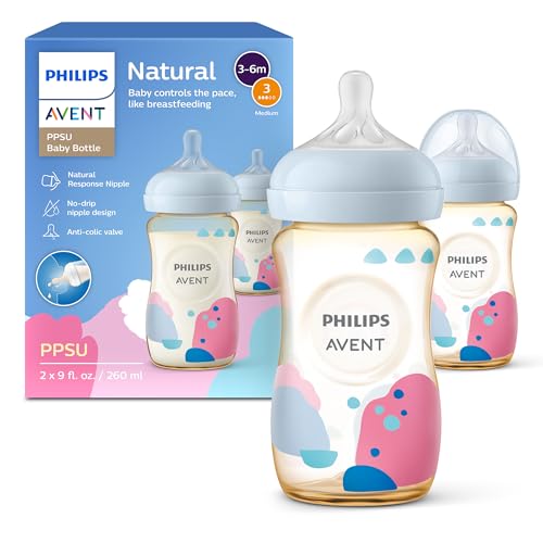 2 Pack Philips Avent Natural PPSU Baby Bottles 9oz