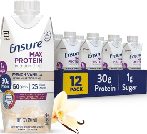 12 Pack Ensure Max Protein Vanilla Protein Shakes (OU-D)