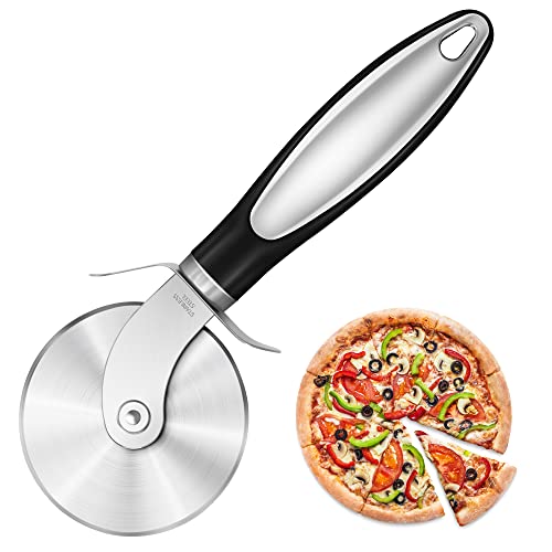 Large Stainless Steel Pizza Cutter Wheel, Dishwasher Safe
