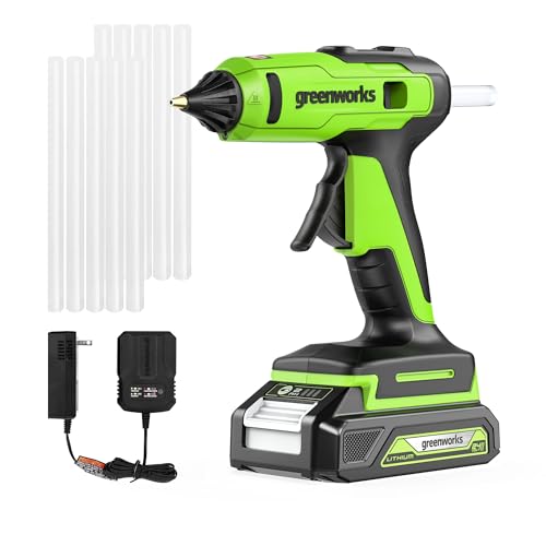 Greenworks 24V Cordless Glue Gun with Battery Charger