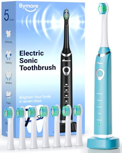 8 Count Rechargeable Sonic Electric Toothbrush Set