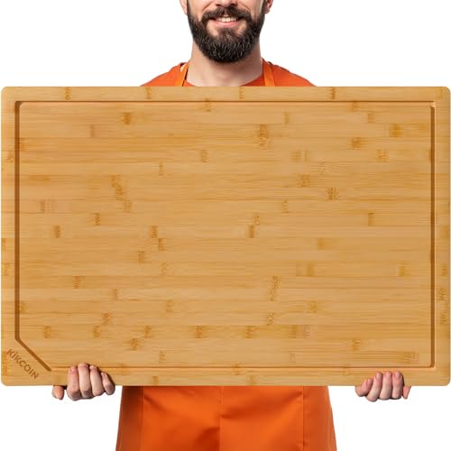 30 Inch Extra Large Bamboo Cutting Board with Groove
