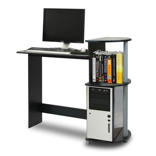 Furinno Compact Gaming Computer Desk with Shelves