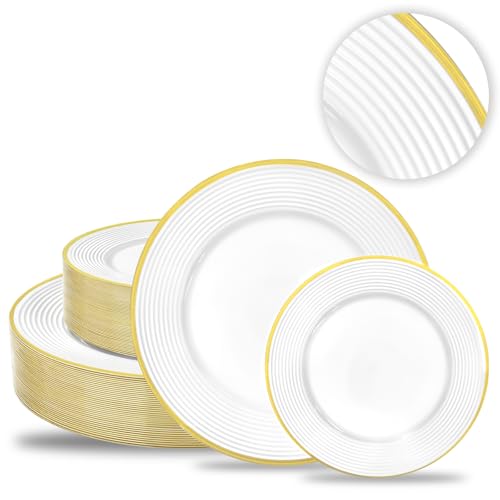 100 Count Heavy Duty Disposable Plastic Plates